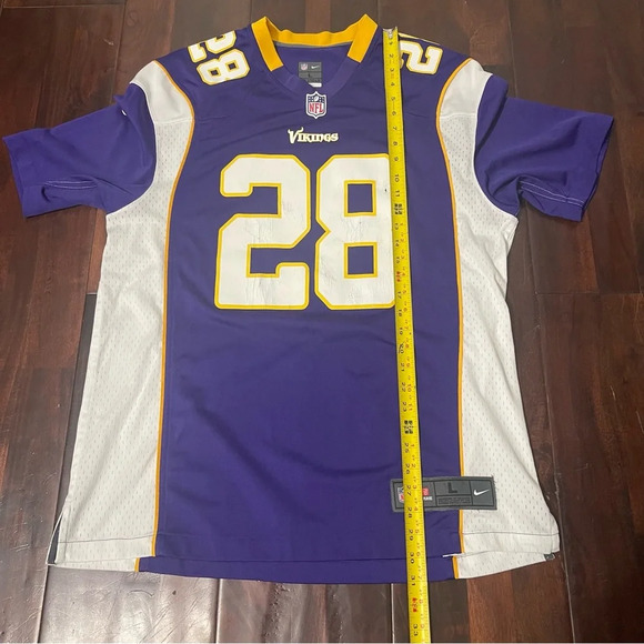 Adrian Peterson #28 Minnesota Vikings Jersey Nike On Field Purple Large NFL - Picture 5 of 9